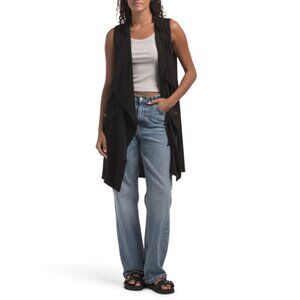 WEARABLES BY XCVI Black Twill Slade Vest